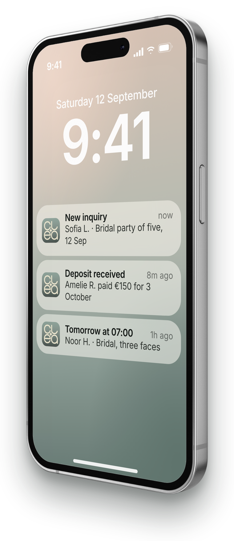 Clea notifications on an iPhone lock screen
